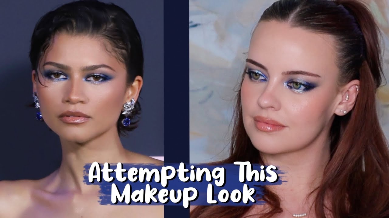 Recreating Zendaya&rsquo;s Blue Smokey Eye Makeup | Julia Adams