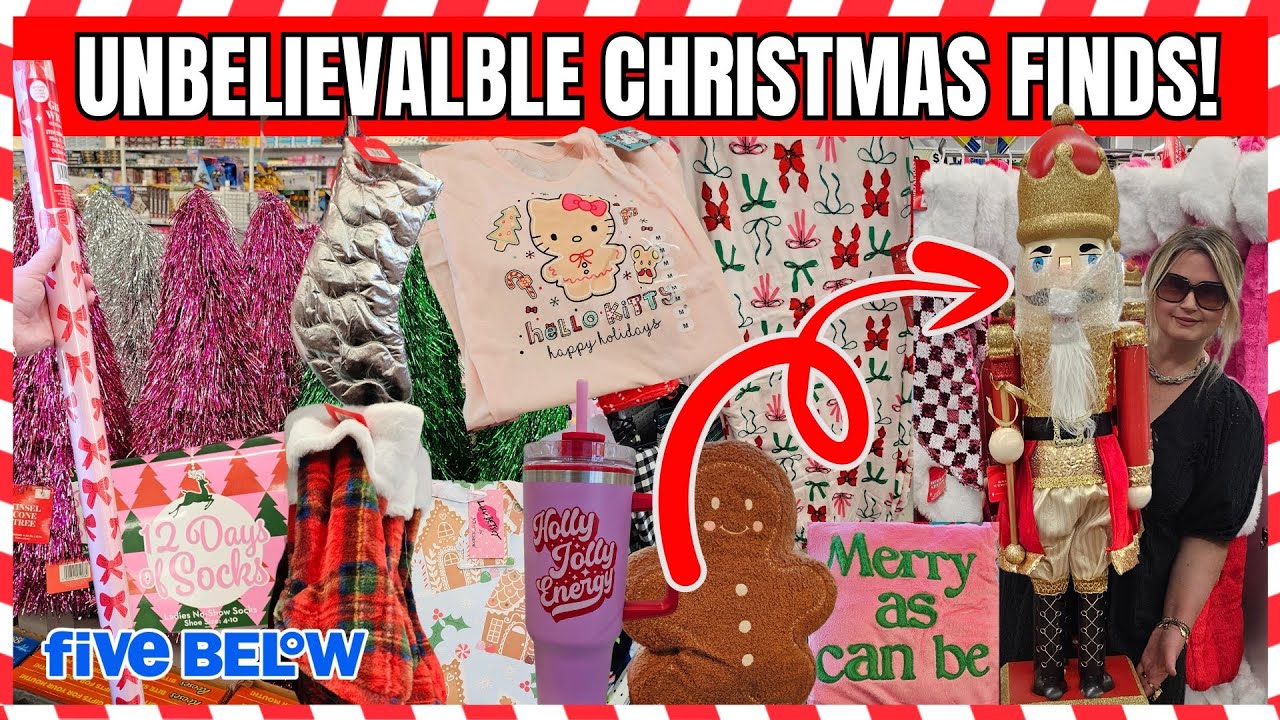CHRISTMAS 2024 AT FIVE BELOW | $25.00 GIANT NUTCRACKER | COQUETTE DECOR  🎀 AND MUCH MORE #fivebelow