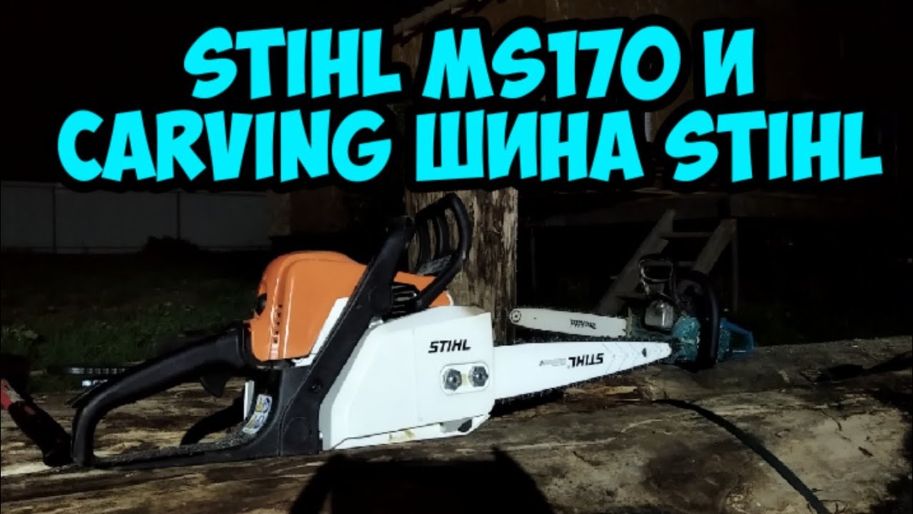 Stihl ms170 и Carving шина Stihl