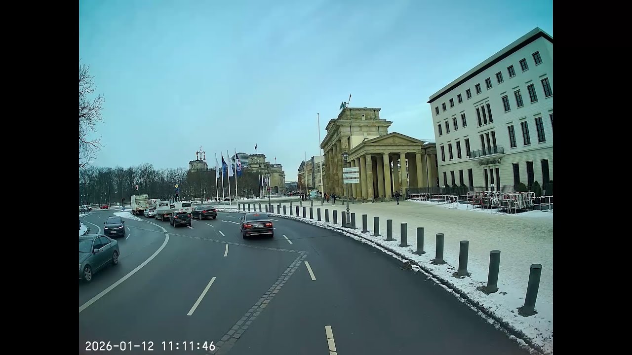 Berlin Truck Drive ASMR 🚛 | Brandenburg Gate & City Center | No Talking [4K]