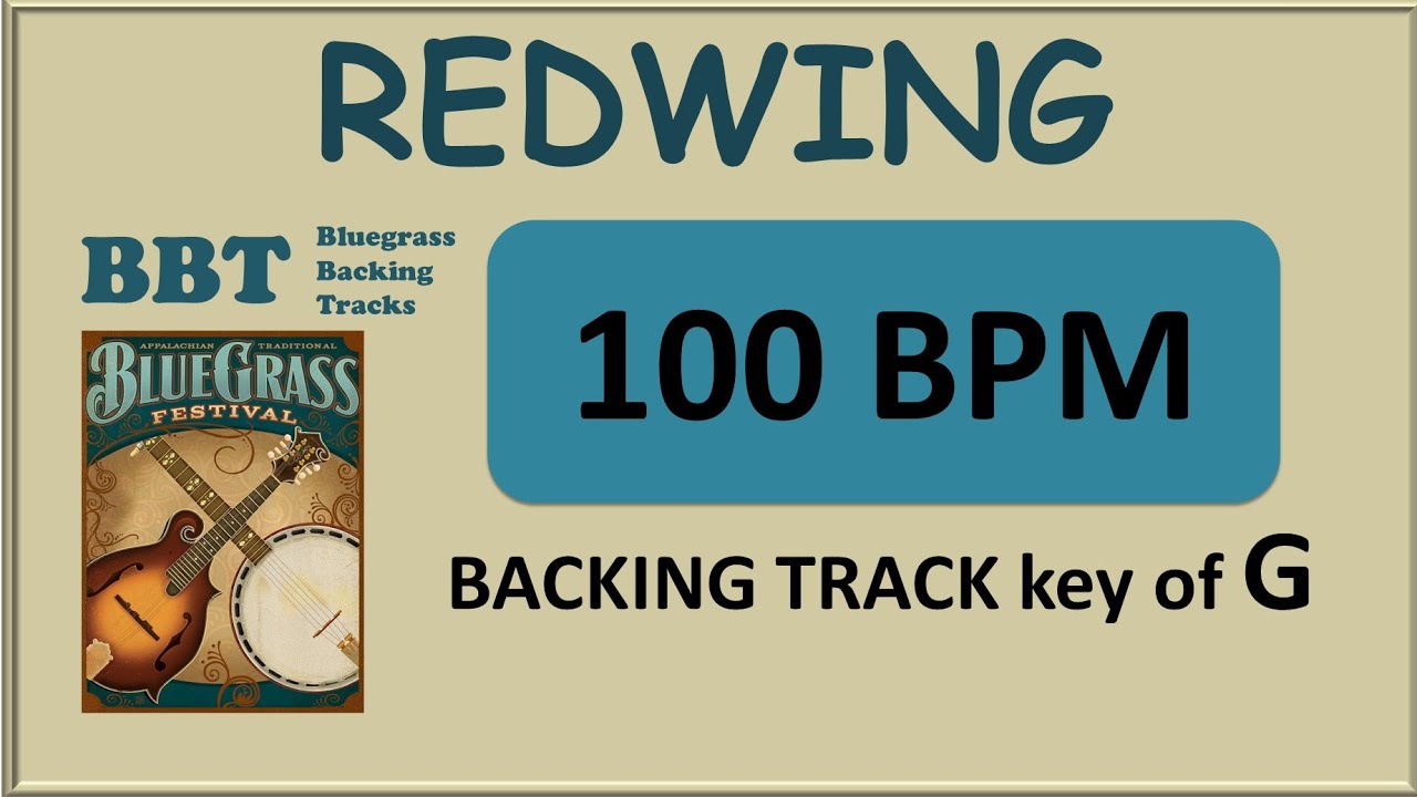 Redwing bluegrass backing track 100 bpm