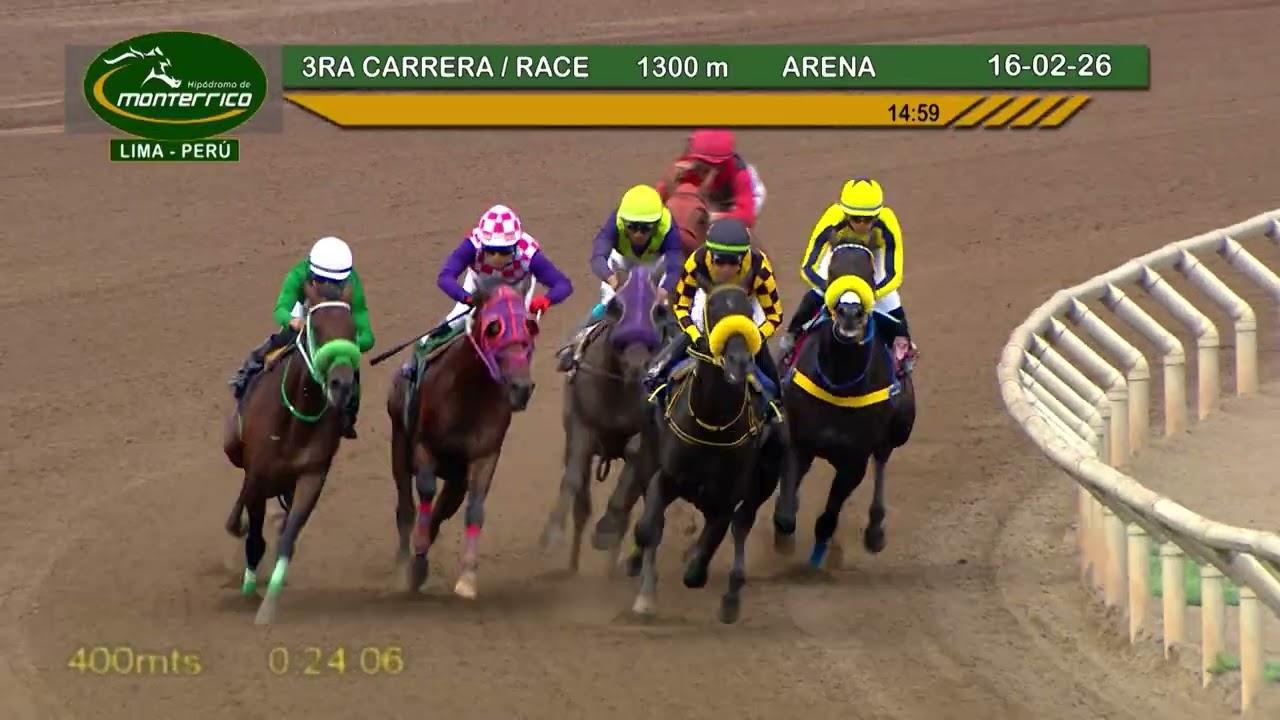 Hip&oacute;dromo Monterrico - 3ra Carrera 16 Febrero 26