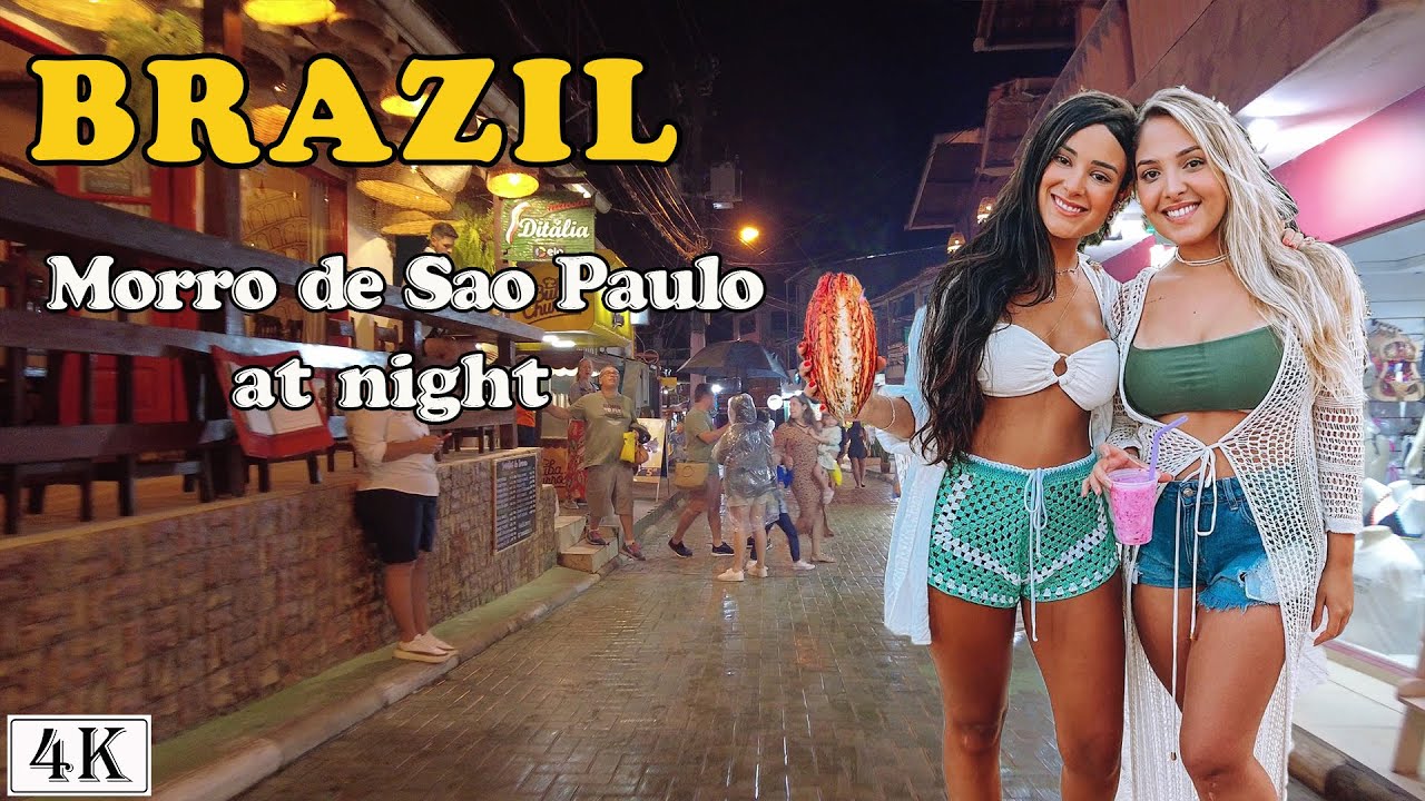 Night walking, Morro de São Paulo, Cairu, State of Bahia, Brazil [4k]