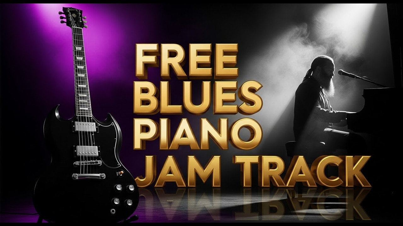 Driving 12 Bar Shuffle Blues Piano Track Designed for Upbeat Guitar Practice Sessions Free Jam Track