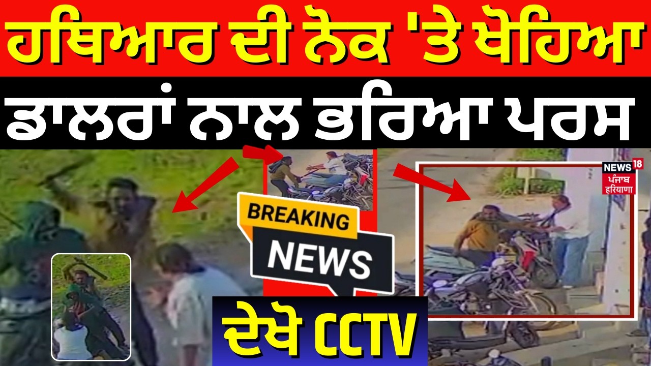 Jalandhar News| ਹਥਿਆਰ ਦੀ ਨੋਕ 'ਤੇ ਔਰਤ ਤੋਂ ਖੋਹਿਆ ਡਾਲਰਾਂ ਨਾਲ ਭਰਿਆ ਪਰਸ, ਦੇਖੋ CCTV |Purse Snatching| N18V