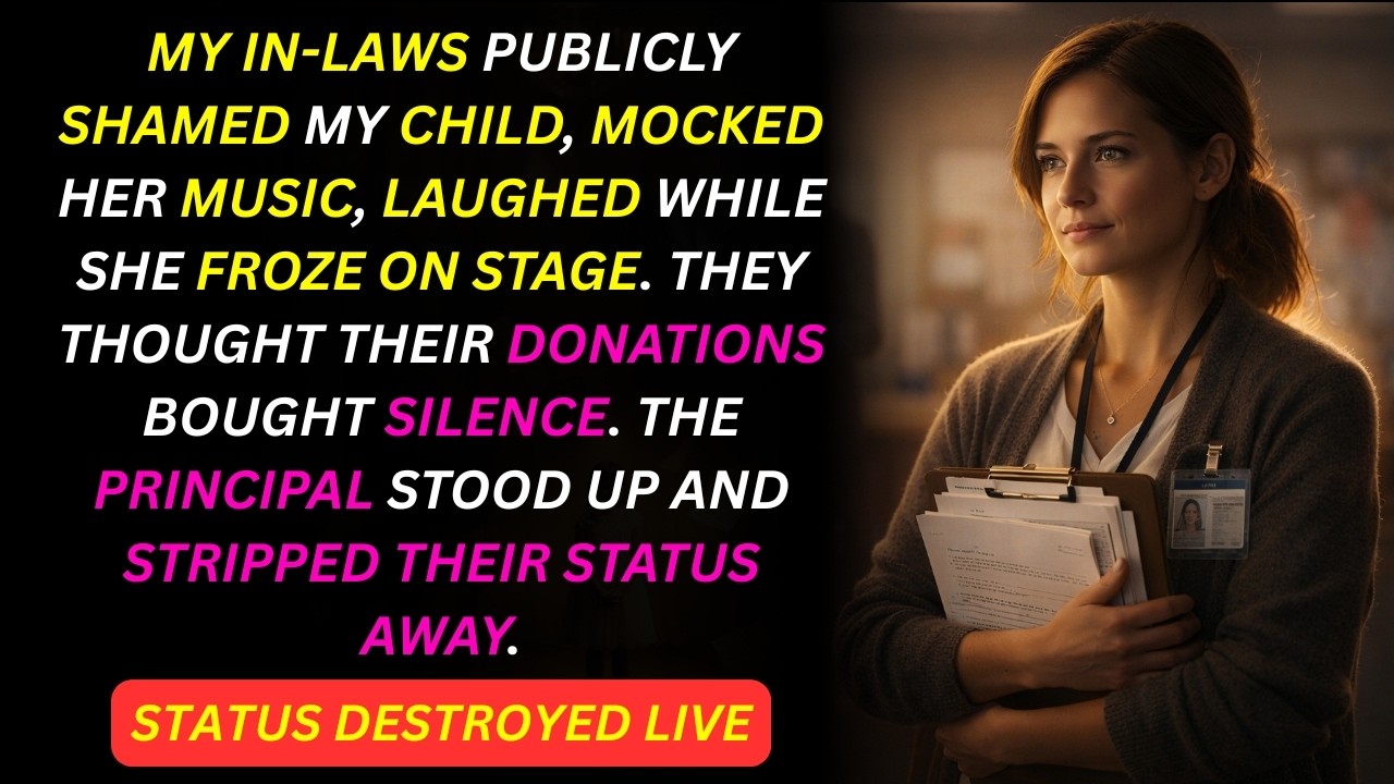 MY IN-LAWS MOCKED MY 9-YEAR-OLD DAUGHTER AT HER RECITAL — THEN THE SCHOOL PRINCIPAL STOOD UP…