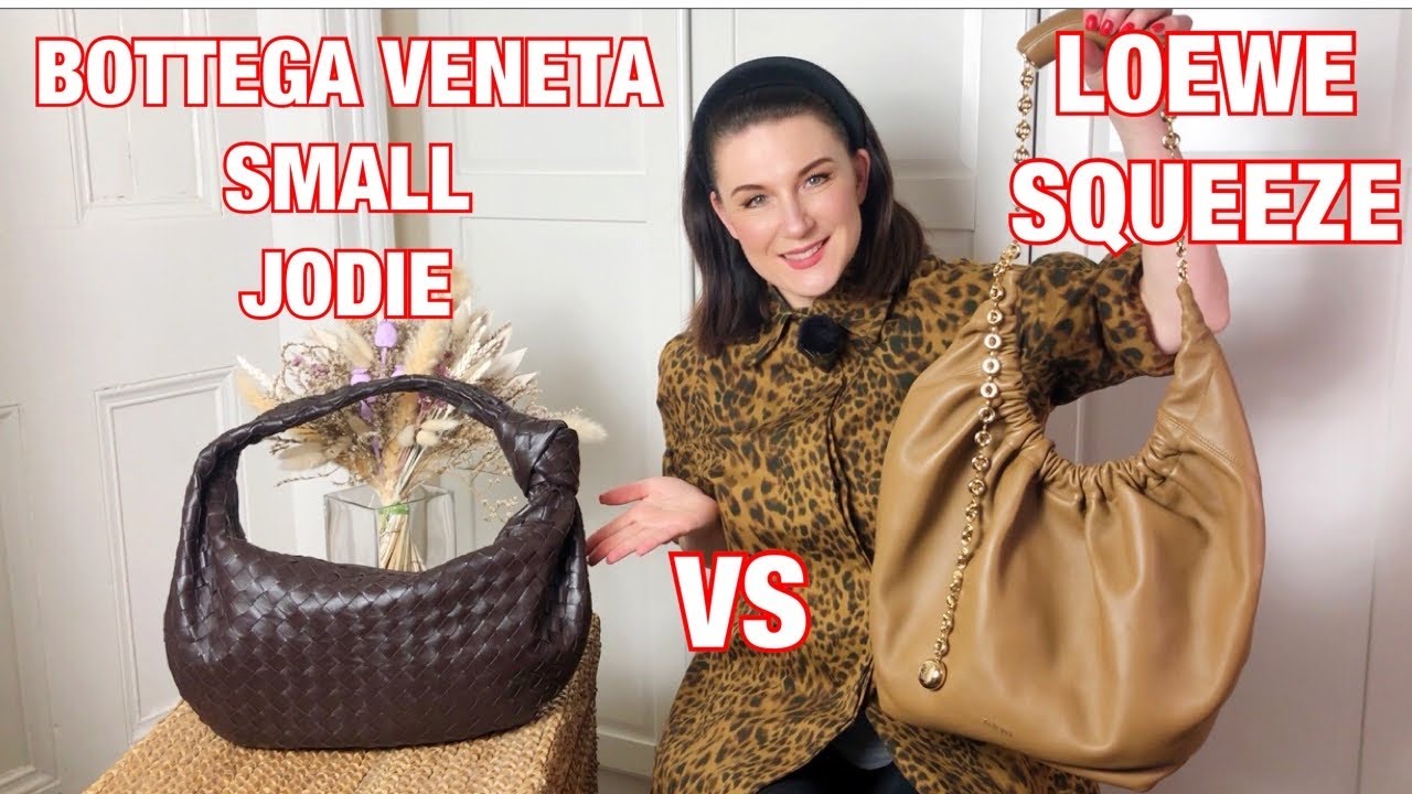 BOTTEGA VENETA Small Jodie Bag vs LOEWE Squeeze Bag: Comparison, What Fits and Mod Shots