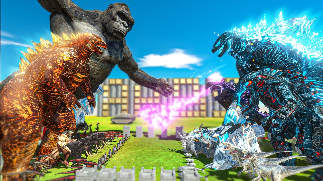 Shimu x Kong x Thermo Godzilla vs Blue Thermo Godzilla x Mechagodzilla x Shin Godzilla - ARBS