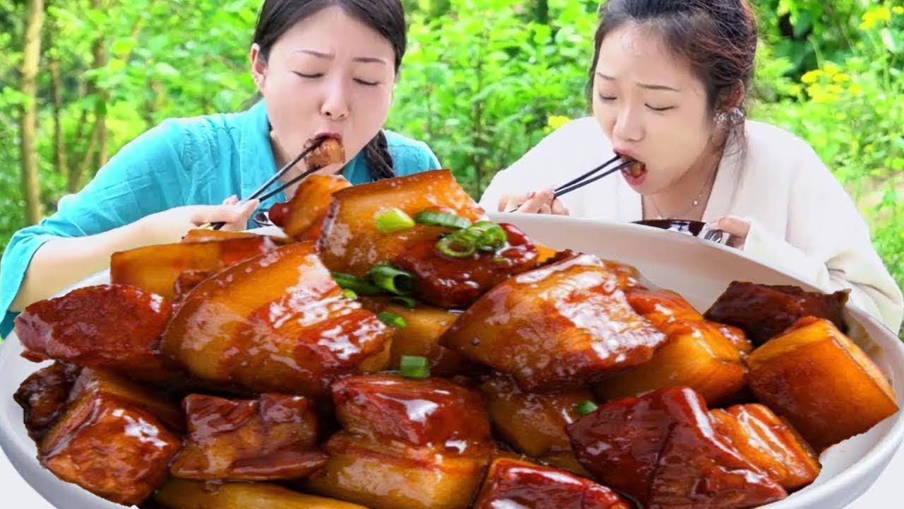 粉絲想看紅燒肉，小雨準備大塊精品五花肉，這一口下去太滿足了！【市民朱小雨】