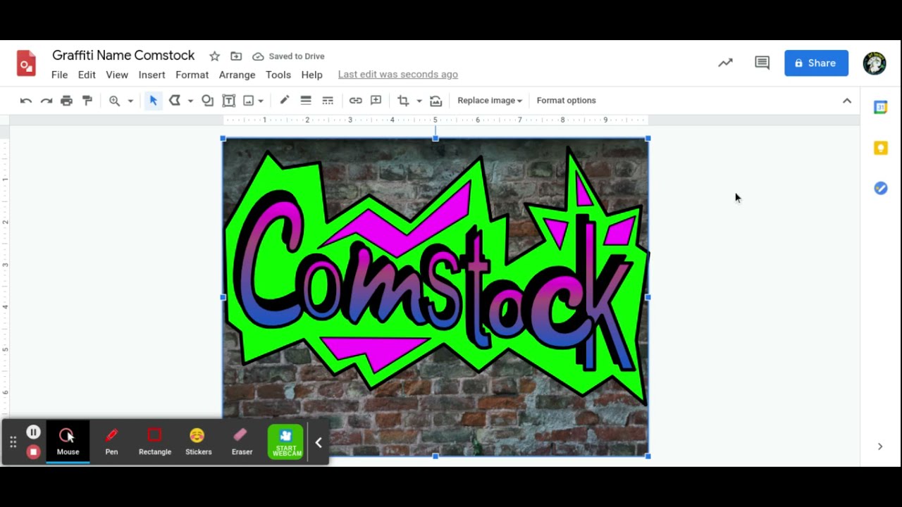 Google Drawings Graffiti Name Tutorial