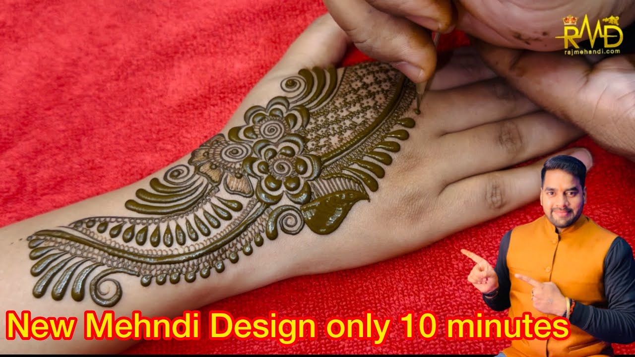 रक्षाबंधन मेंहदी डिज़ाइन |  Mehndi Design | | Mehndi tutorial | Raj Mehandi class । Rakshabandhan 
