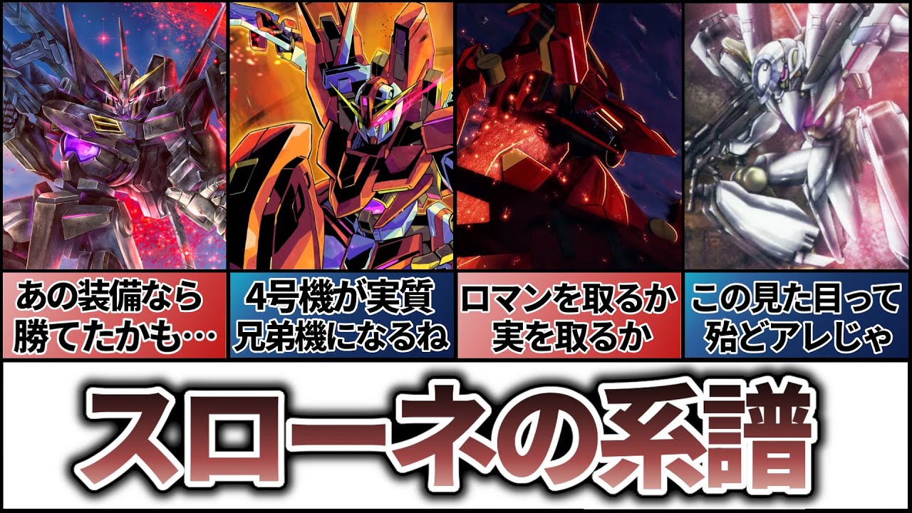 【ガンダムスローネの系譜 】優秀なデザインから系譜が続く