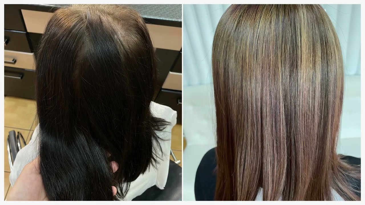 Вихід з темного кольору волосся.Кислотна змивка