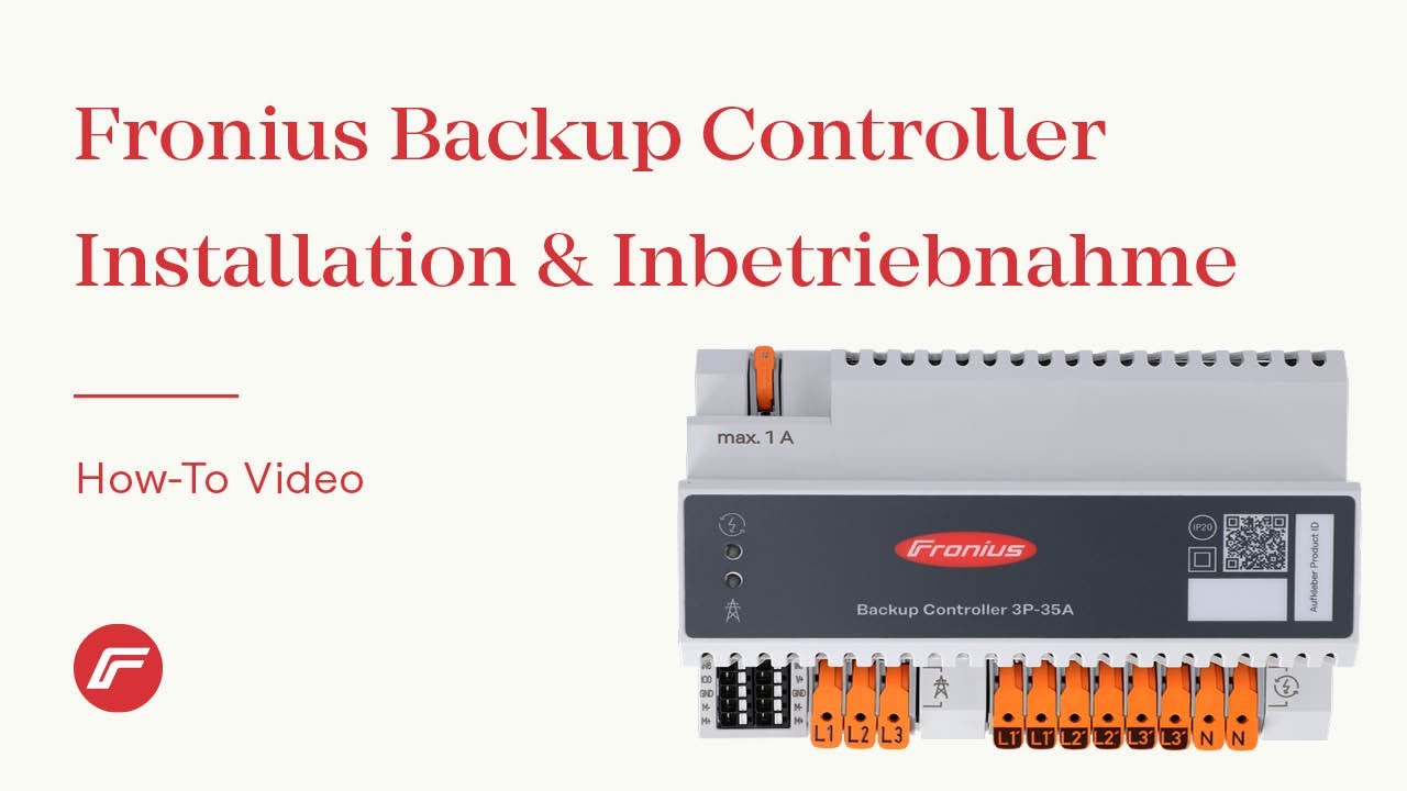 How-To Video: Fronius Backup Controller - Installation & Inbetriebnahme