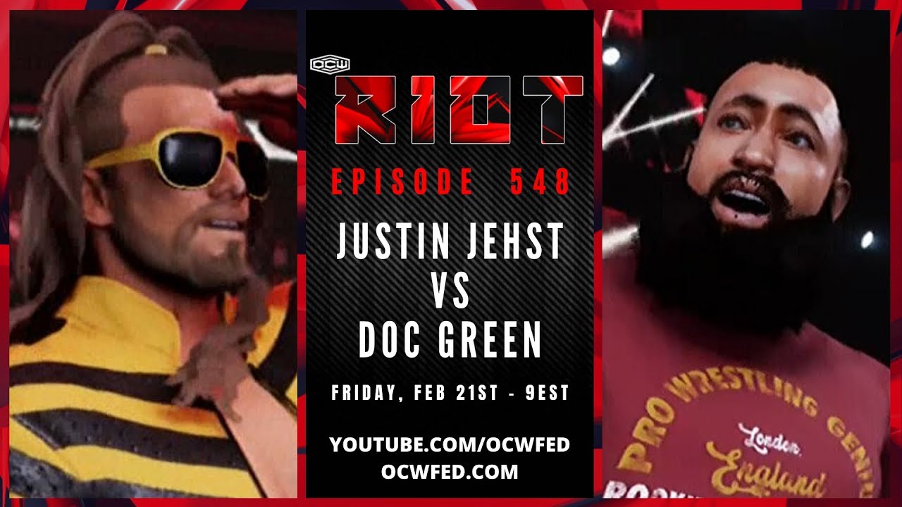 WWE 2K: OCW Riot 548 - Main Event Justin Jehst vs Doc Green (#1 Contender LHW title)(w/commentary)
