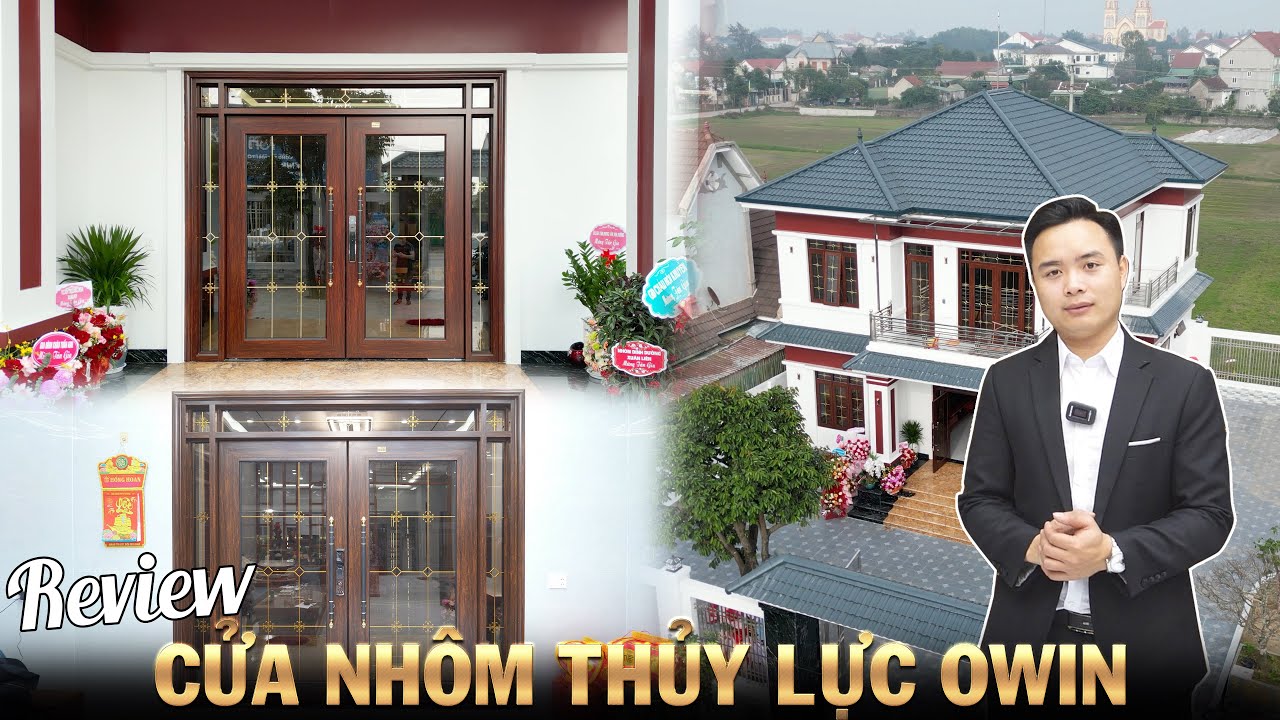 Cửa nhôm thuỷ lực OWIN kế hợp KHOÁ THÔNG MINH  || nhôm owin | owin
