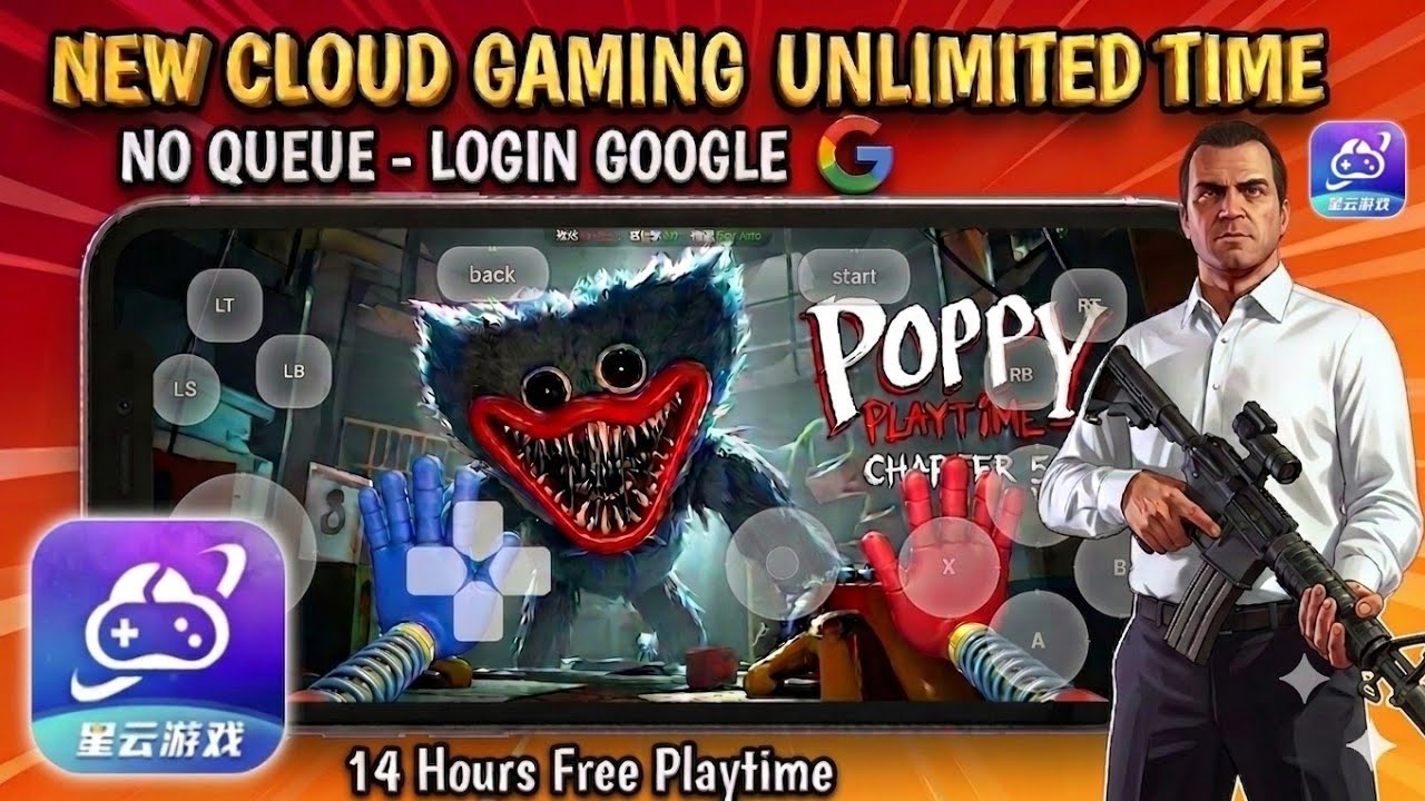 🤯 NEW Cloud Gaming Unlimited Time, Login Google, No Queue, This Cloud Gaming App Gives Infinite Time