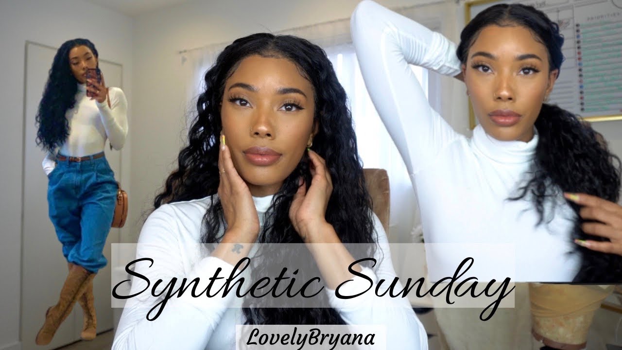 Synthetic Sunday |Bomb Deep Wave Soft Lace Synthetic Wig| FNH x LovelyBryana
