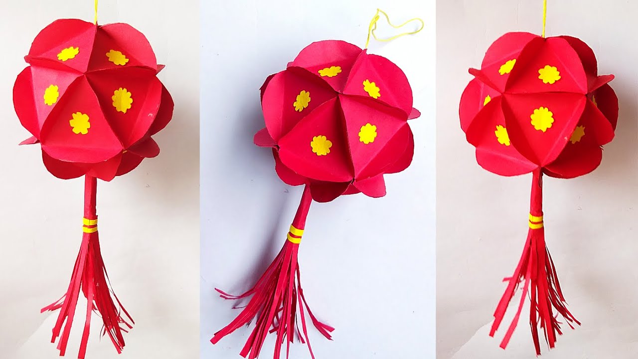 How To Make Akash Kandil From Paper | DIY Easy Diwali Lanterns | आकाश कंदील कसा बनवावा | Easy Kandil