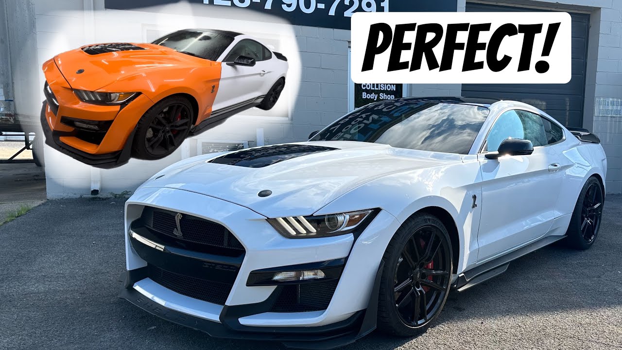 Painting The Crashed Shelby GT500!! It Turned out amazing!!