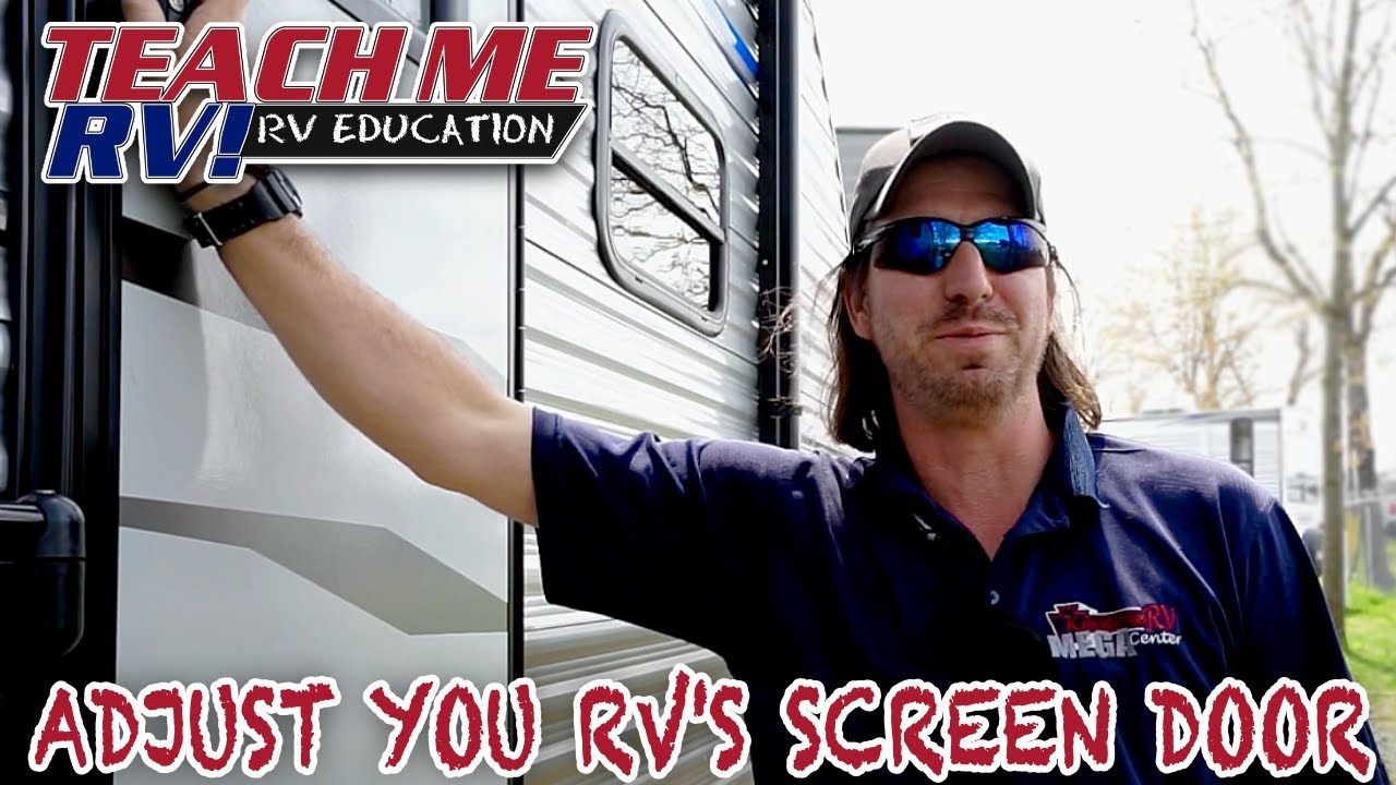 Как отрегулировать защелку двери москитной сетки в автодоме | Teach Me RV!