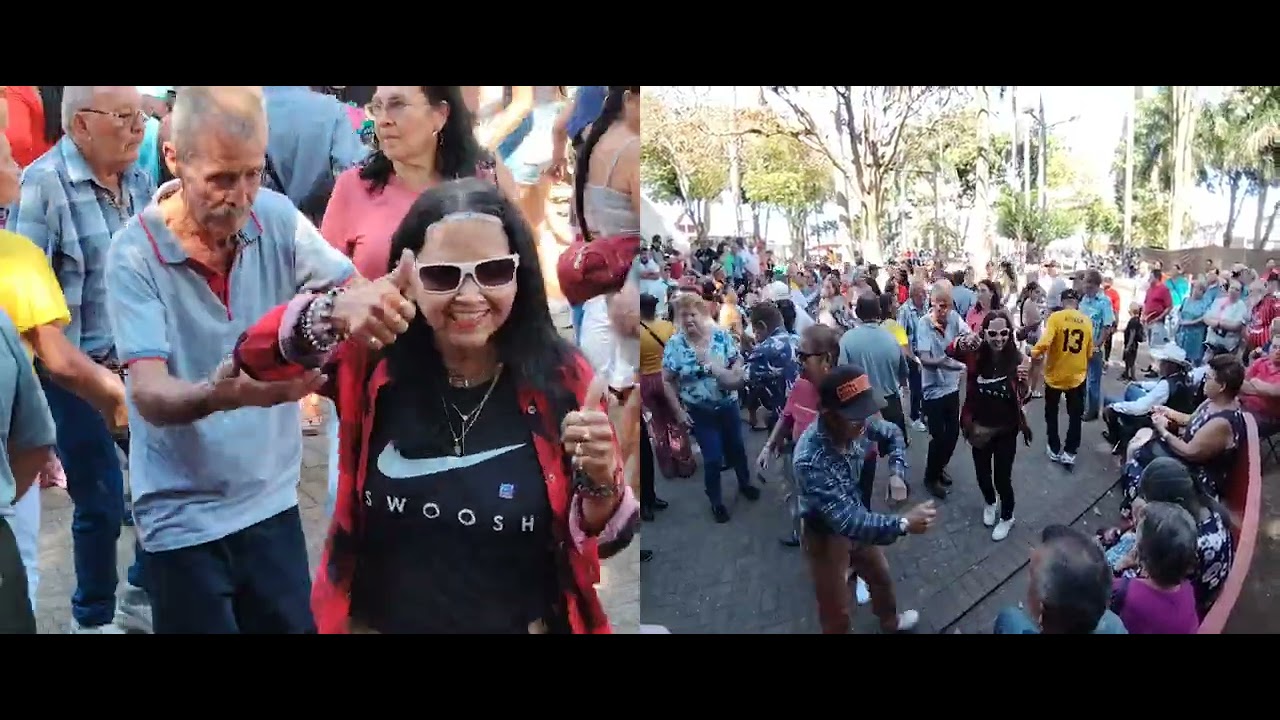 Lindo domingo parque central Alajuela baile 