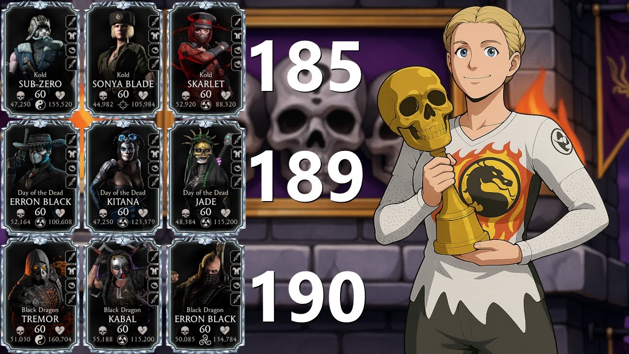 Dark Queen's Fatal Tower Battles 185, 189 & 190 | Full Guide | 3 ways to beat it | MK Mobile 6.2