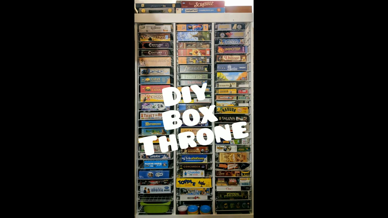 DIY Box Throne Board Game Shelf!