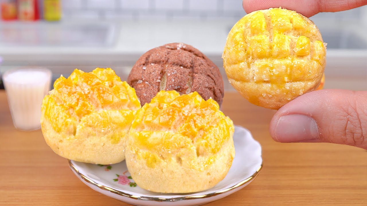 絶品♡ミニクリスピーメロンパン【レシピ】【元パン屋が作る！】 Mini Crispy Melon Bread