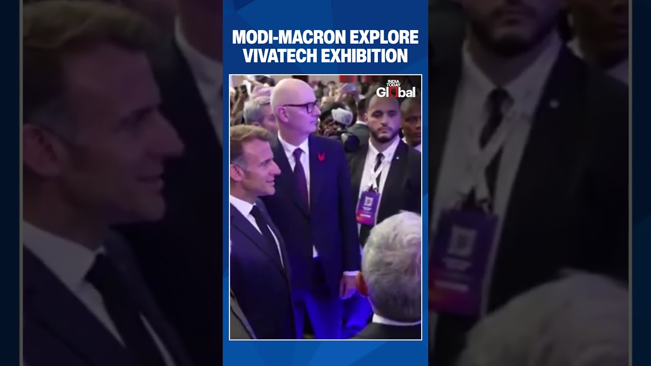 PM Modi and Macron Tour VivaTech 2026 Exhibition, Showcase India-France Tech Partnership | #shorts
