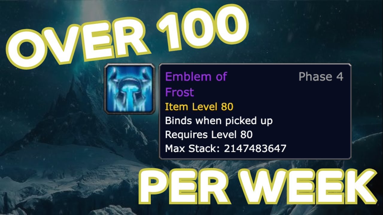 How to get the max amount of emblems of frost every week!