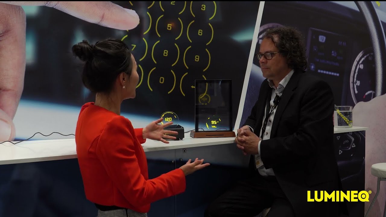 LUMINEQ showcases in-plastic transparent displays for vehicle cabin design at Embedded World 2022