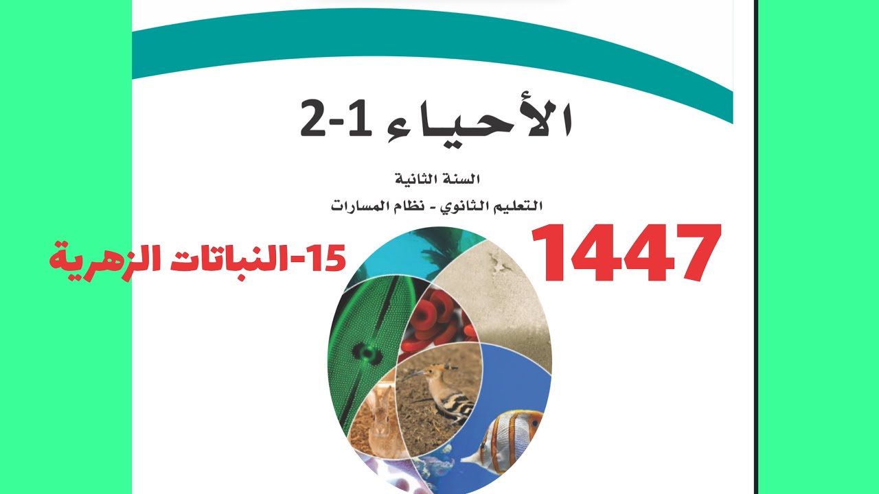 15- النباتات الزهرية ( أحياء ثاني ثانوي 1447 )