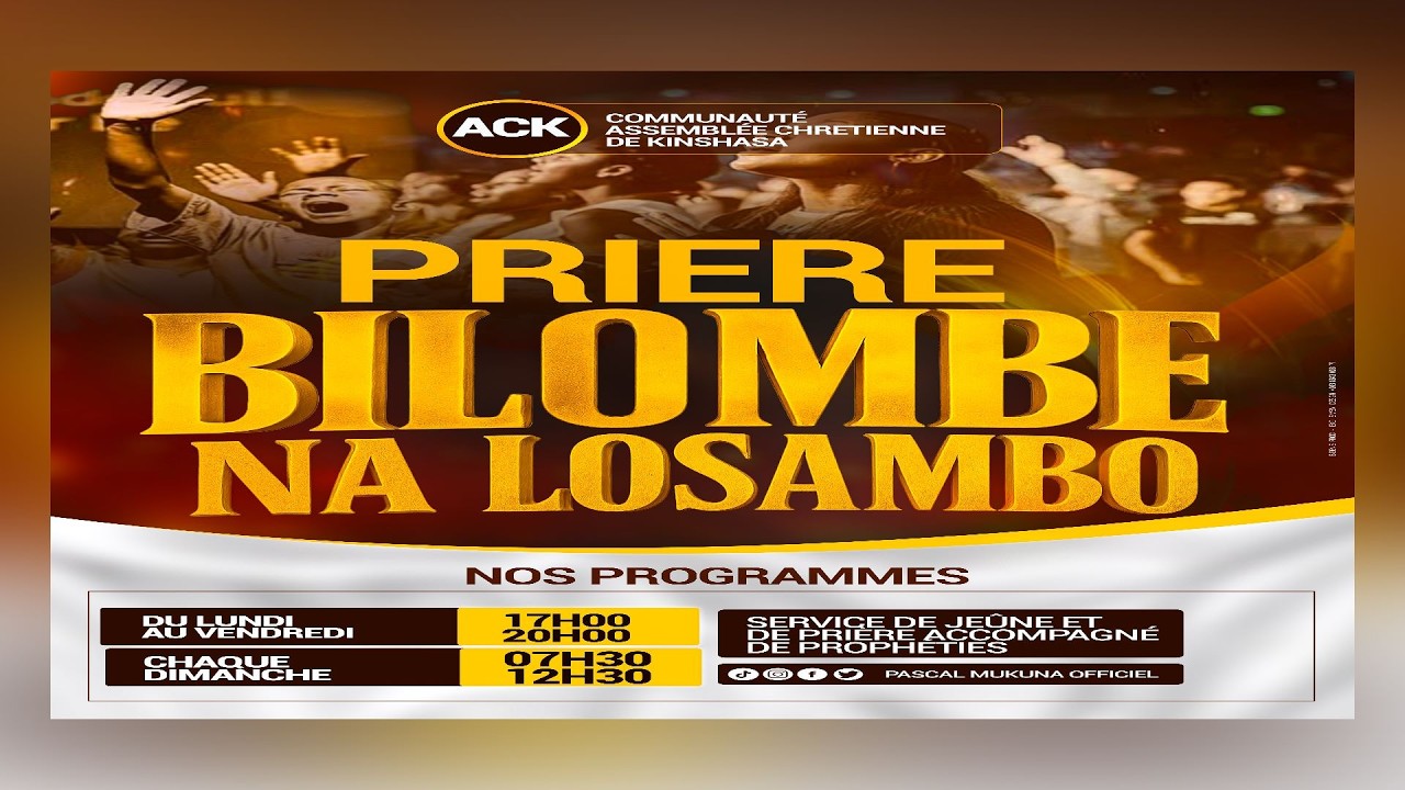BILOMBE NA LOSAMBO AVEC L'EVEQUE PASCAL MUKUNA /VENDREDI 13 MARS 2026