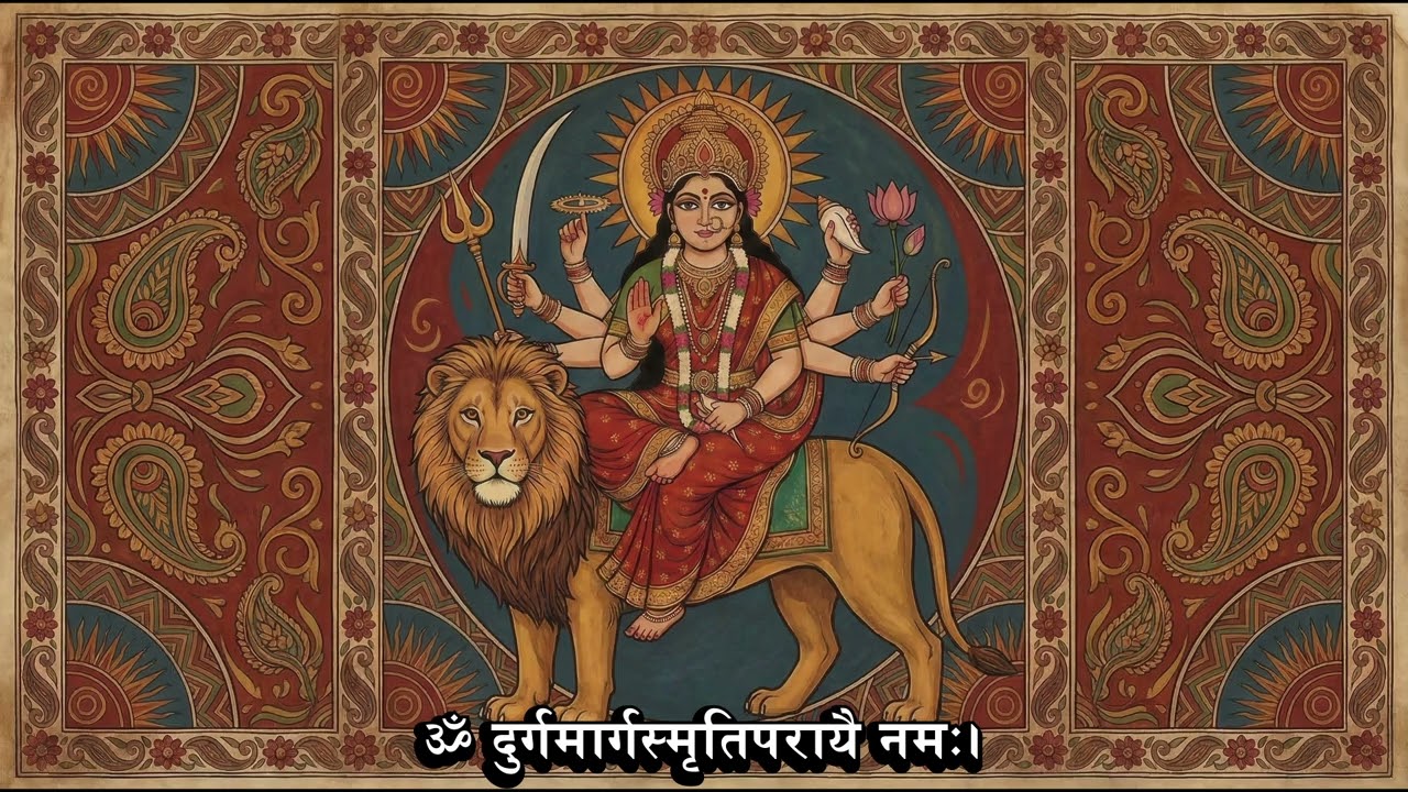 ॐ दुर्गमार्गस्मृतिपरायै नमः। | Durga Mata Mantra | Powerful Maa Durga Mantra for Blessings 🙏