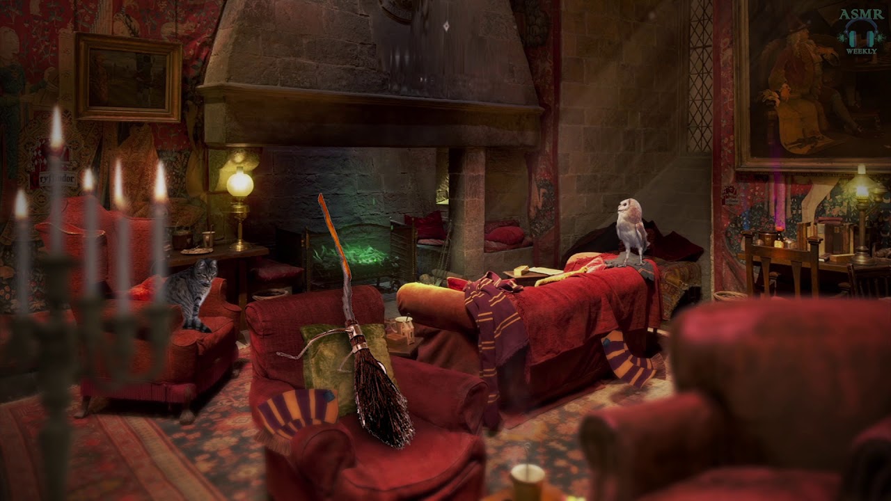 Gryffindor Common Room [ASMR] ⚡ Harry Potter Ambience / Relaxing Sounds & White Noise