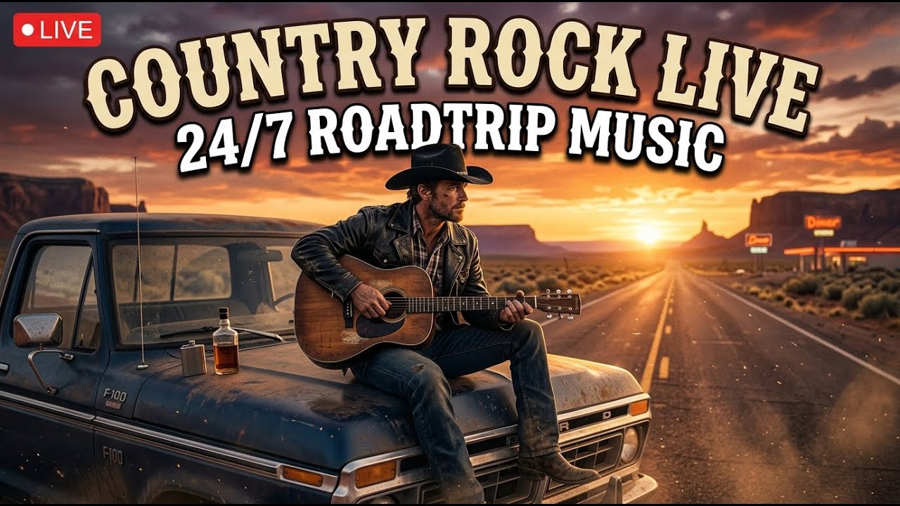 Country Rock Chill Mix 🌙 Relaxing Guitar Songs for Night Driving LIVE