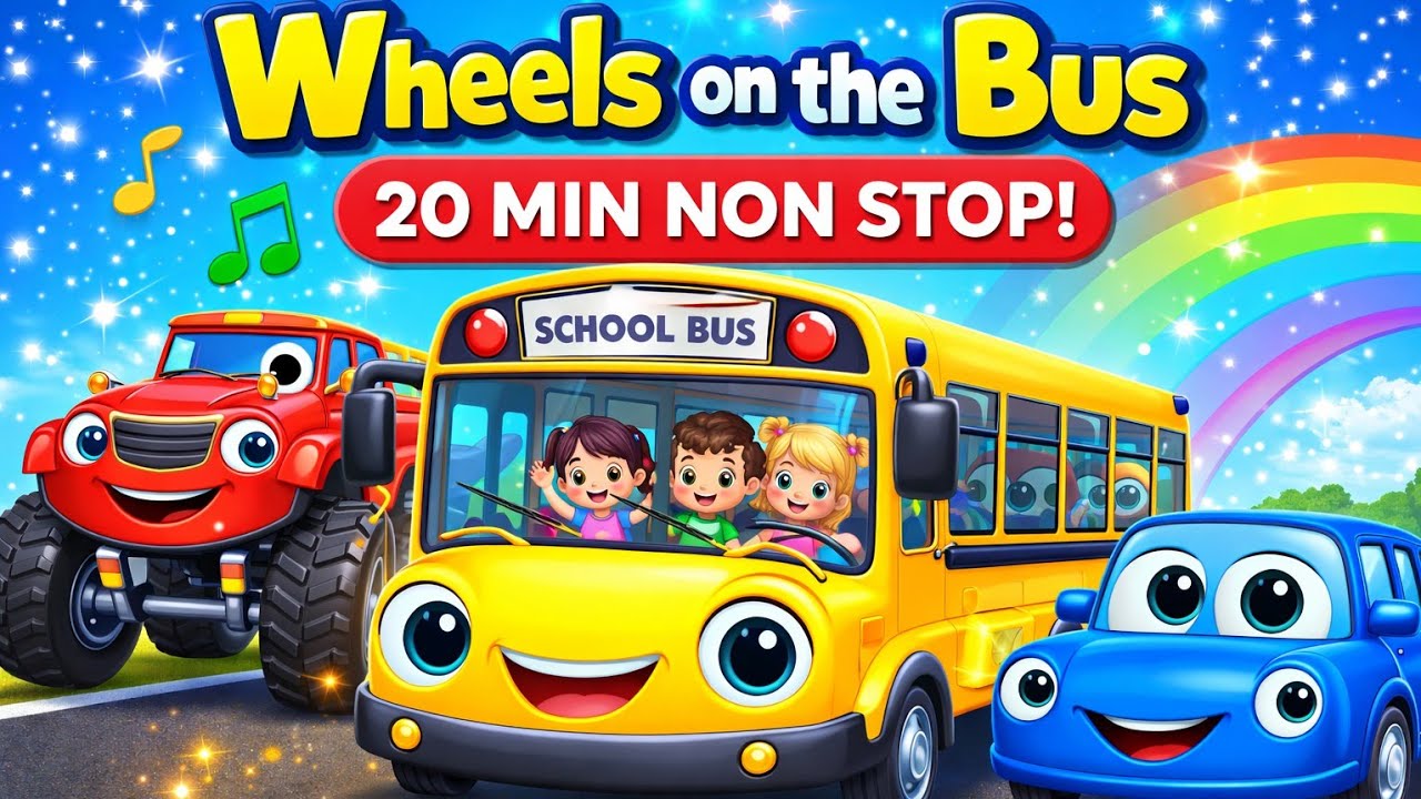Wheels on the Bus & Fun Vehicles 🚍🚗🚚 | Nursery Rhyme with Animals | 3D Kids Animation