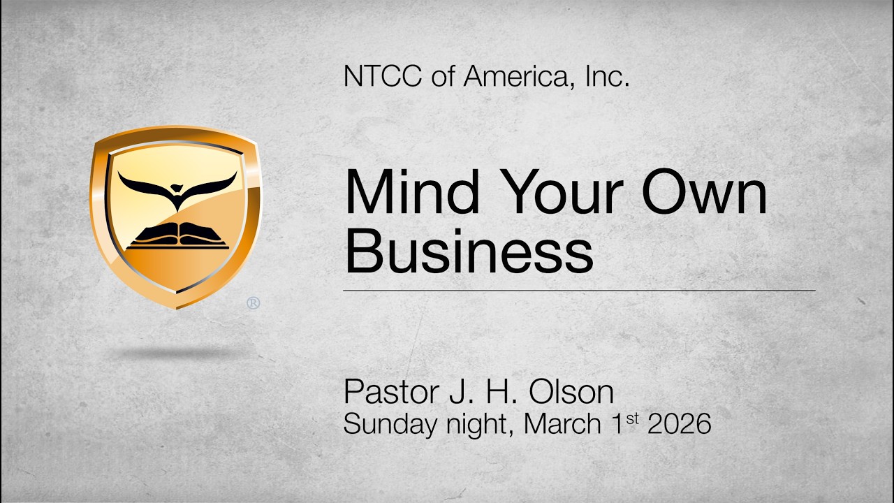 Mind Your Own Business | John 21:22, 20-21 | Pastor J. H. Olson
