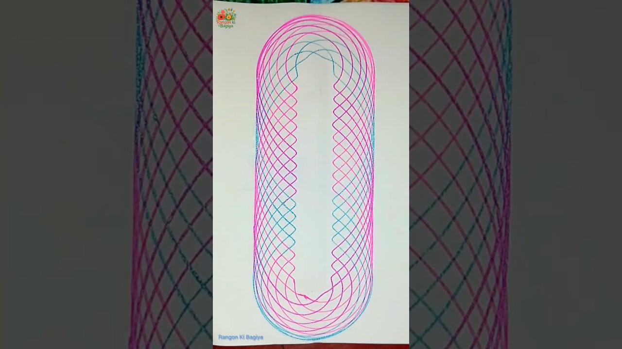 Pink & Blue Spirograph Art | Rangon Ki Bagiya | Relaxing Geometric Design 🌸💙 