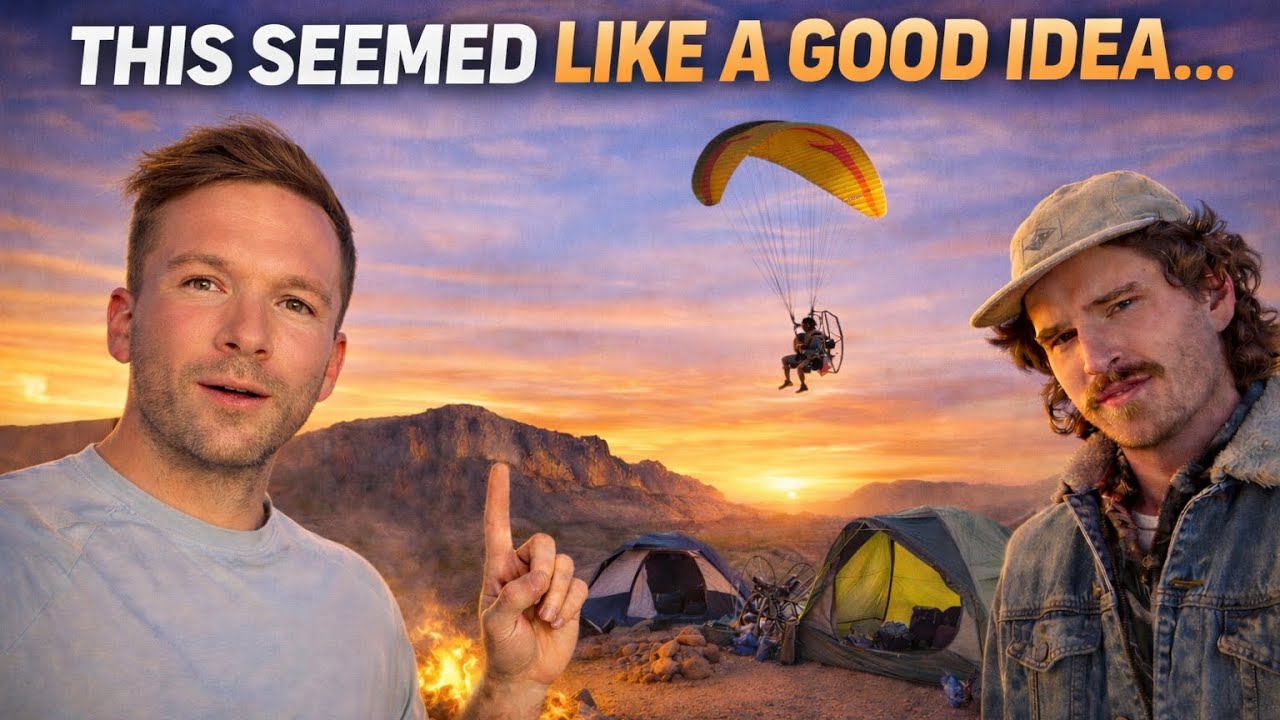 24‑Hour Paramotor Camping Challenge in the Desert!