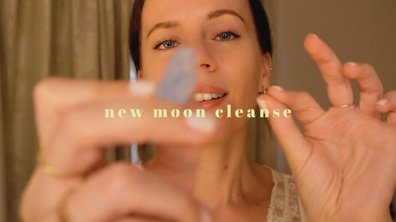 ASMR REIKI New Moon energy cleanse 🗝️ unlock your new chapter (cord cutting, hand movements)