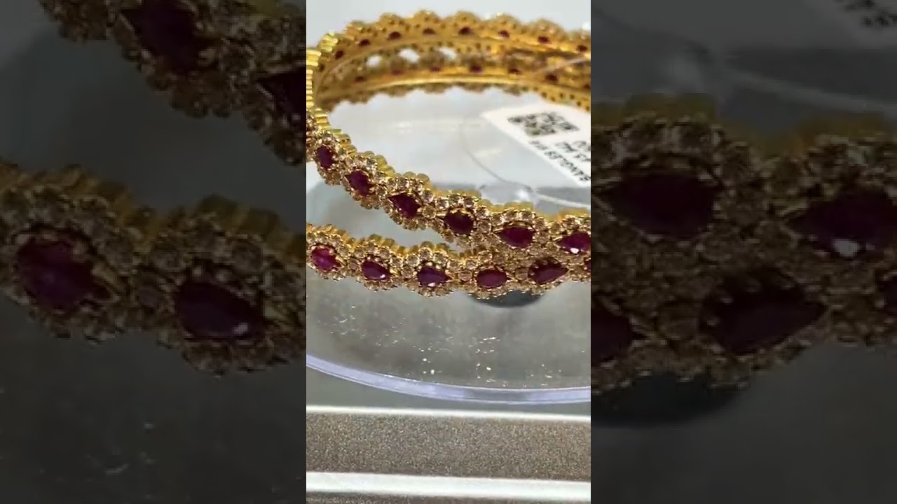 Real Diamond with Real RUBY Bangles | Bhagwati Jewellers ￼