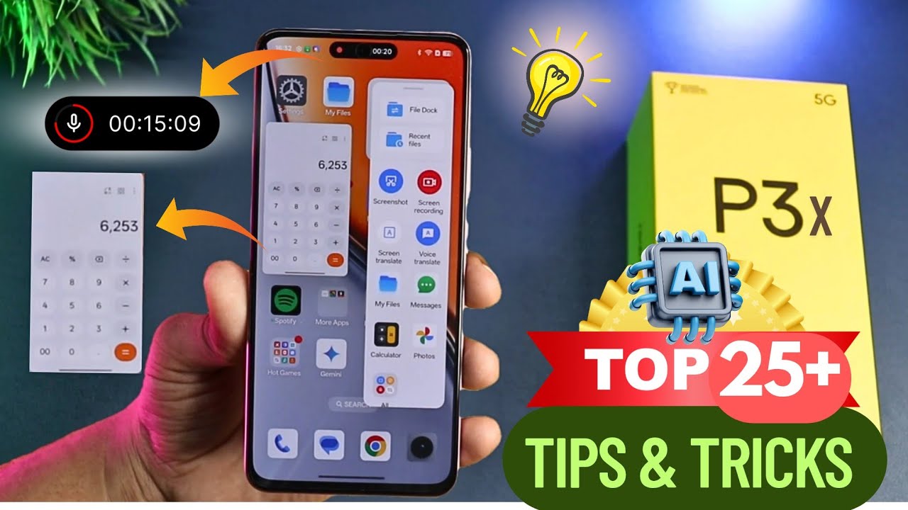Realme P3x 5G Tips And Tricks | Top 25+ Hidden Features 🔥🔥in हिन्दी |