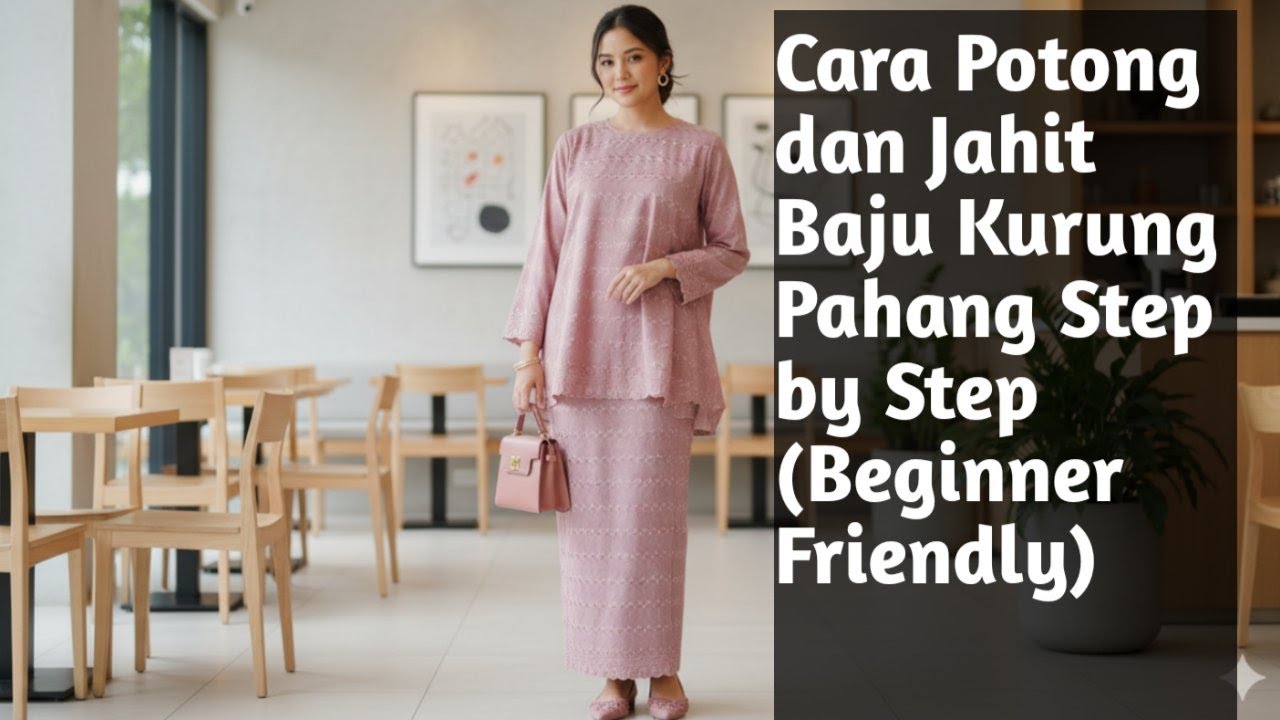 Cara Potong dan Jahit Baju Kurung Pahang Step by Step (Beginner Friendly)