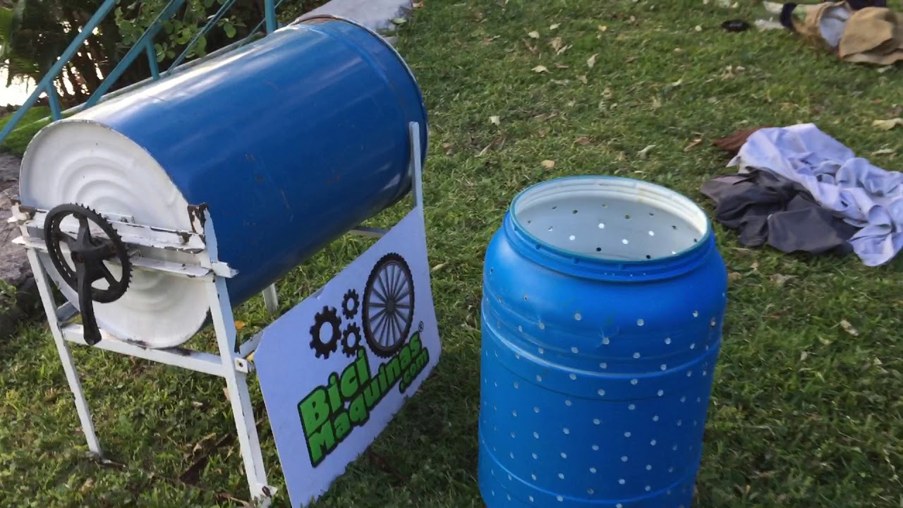 Bicilavadora, como hacerla.  Bike Powered Washing Machine
