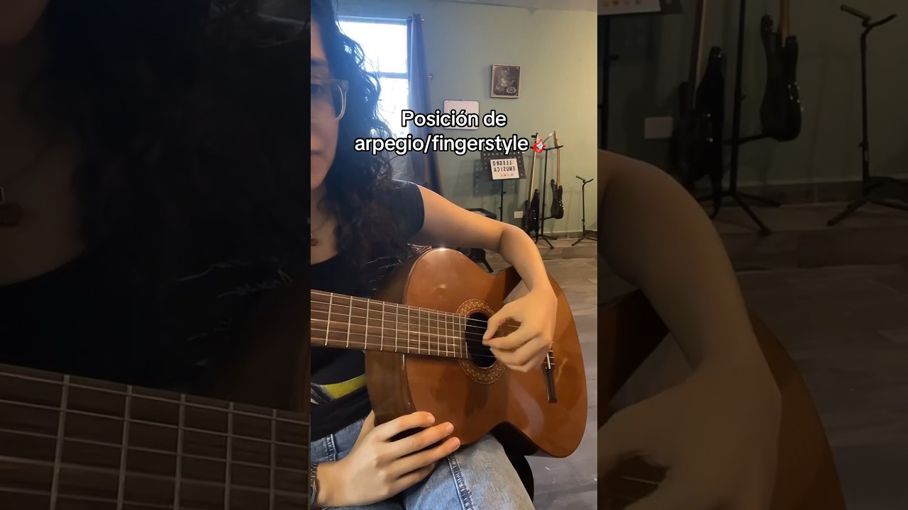 Posici&oacute;n de fingerstyle/arpegio 🎸 #guitarra #guitarraprincipiantes #cursodeguitarra #guitartutorial