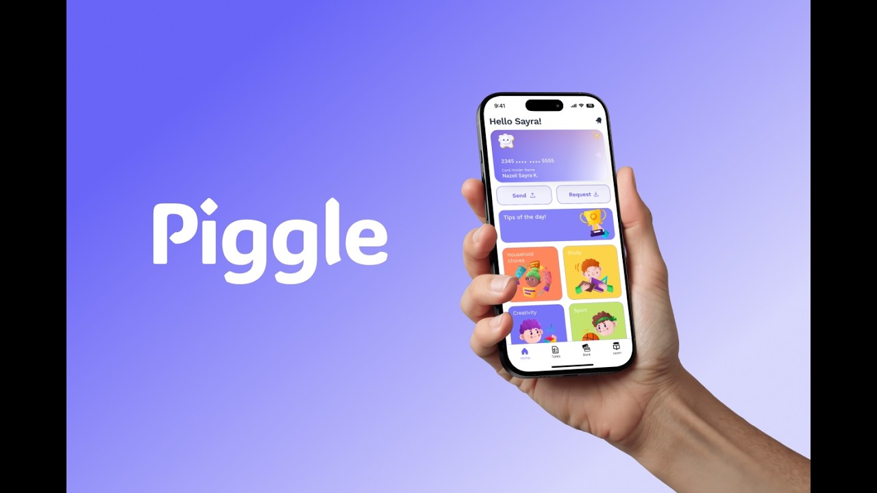 Piggle &mdash; Child Banking App UI Kit & Brand System