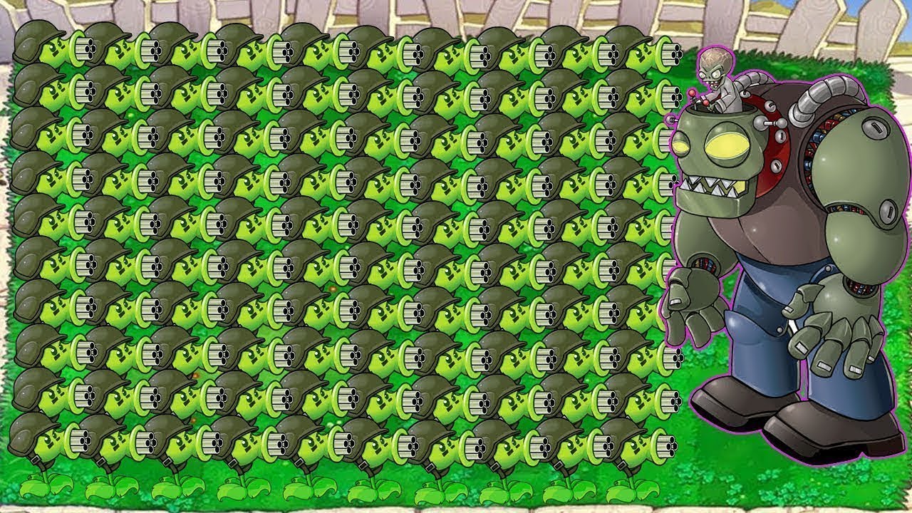 99 Gatling Pea Vs. Dr Zomboss || plants vs zombies #pvzgameplay #pvzmod #pvzhack