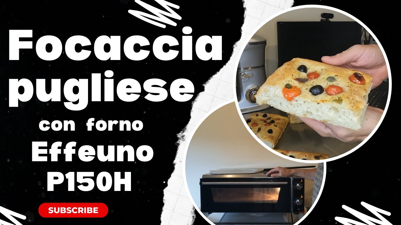 Focaccia pugliese cotta su teglia 40 x 30 cm -  Forno Effeuno P150H. Super forno!